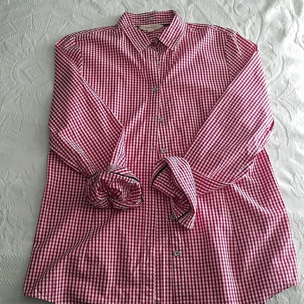 Brooks Brothers button down gingham shirt